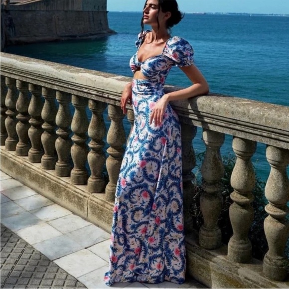 Agua Bendita Clare Maxi Dress- Needs repair - Picture 1 of 9